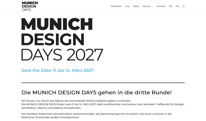 MUNICH DESIGN DAYS Screenshot